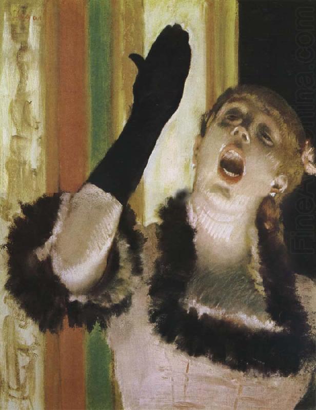 The Female singer Wearing Gloves, Edgar Degas